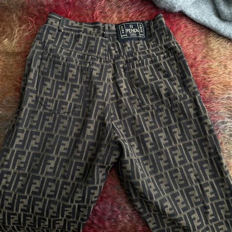 fendi gold vintage women's trousers|Vintage Fendi Pants .